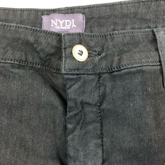 NYDJ Black Linen Blend Pants Size 16 Lift Tuck - Picture 7 of 11